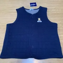 miki HOUSE ベビーベスト ネイビー 日本製　70-80 ミキハウス