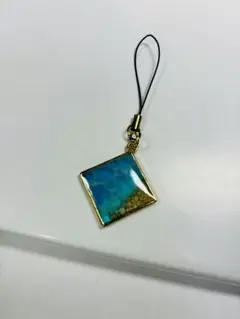 【ハンドメイド】海っぽいキーホルダー