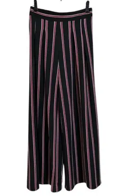 【極美品】cocoberry（ココベリー）ストライプ柄 ワイドパンツM相当