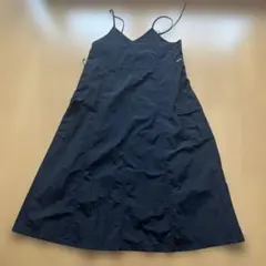 ナイロン キャミワンピース ブラック M