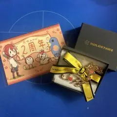 花咲みやび オリジナルリボンバックチャーム 直筆サイン入りイラストポストカード