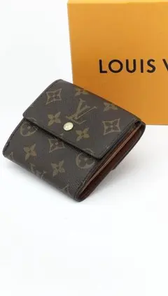 Louis Vuitton Wホック折り財布 ダークブラウンモノグラム