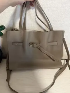 グレージュ 2way トートバッグ ショルダーのサムネイル