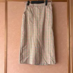 BROWNY 茶系チェックタイトスカート 匿名配送のサムネイル