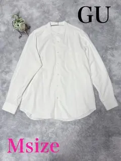 GU ジーユー イージーケアバンドカラーシャツ 長袖 Mサイズ