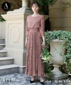 GIRL モーヴ パーティードレス　L