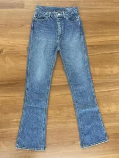 HOLIDAY ハイウエストスキニーフレアデニムパンツ