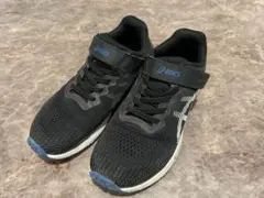 asics キッズシューズ ブラック ブルー