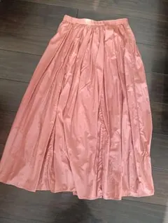 ロングスカート　М　赤　オレンジ　ピンク　オフホワイト