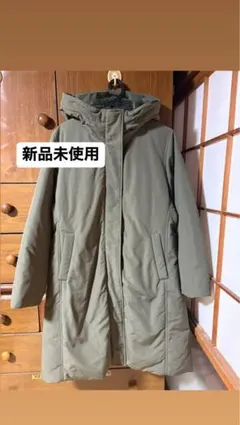 UNIQLO ウルトラウォームハイブリッドダウンロングコート XL オリーブ