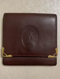 Cartier カルティエ マストライン コインケース レザー ボルドー