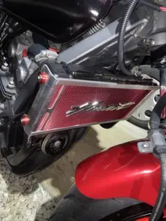 タナベ　ホーネット250 ラジエーターグリル ガード レッド タナベ様専用 ホーネット250 ラジエーターグリル ガード レッド - メルカリ