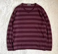 上*杉様 00s Y2K archive grunge 薄手春ニット　ボーダーロ