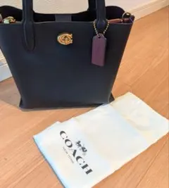 【美品】COACH ウィロウ トート 24 2way C8869 ブラック