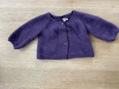 ボントン　パープル　カーディガン 80 70