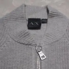 アルマーニエクスチェンジ　コットンニットジャケット　ライトグレー