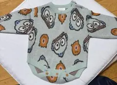 ハンギョドン ニット ロンパース サンリオ はぴだんぶい セーター バースデイのサムネイル