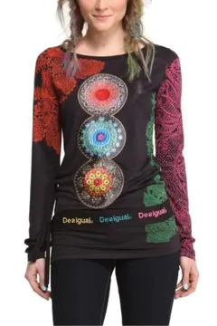 Desigual TS_LENA ストーン装飾 総柄 プリント カットソーのサムネイル