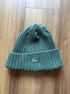 Dime グリーンニット帽　ビーニー