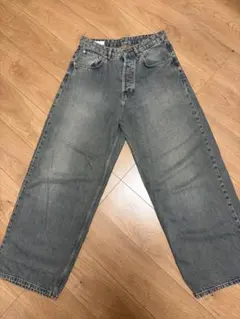 ZARA エクストラバギーデニムパンツ グレー ブルー EUR40のサムネイル
