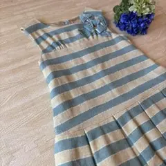 メゾピアノ-ワンピース 水色　140