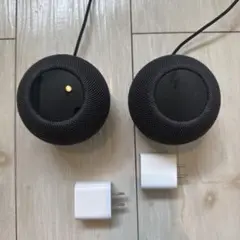 Apple Pod mini ホワイト 2個セット 美品 付属品完備 AppleHome Pod mini White2個セット