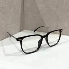 サングラス 伊達メガネ CHデザイン 黒縁 Y2Kメガネ クロス リムレス新品B