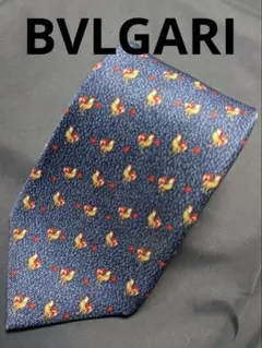 やさくさん様専用　美品　ブルガリ　ネクタイ　ネイビー　シルク100%