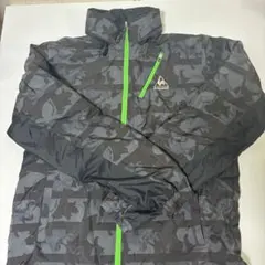 ルコックスポルティフ ウィンドブレーカー Oサイズ ブラック×グリーン メンズ