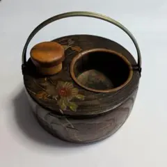 木製 手付き煙草盆 花柄 　1セットのサムネイル