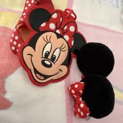 ミニーマウス ヘアクリップ チケットホルダー