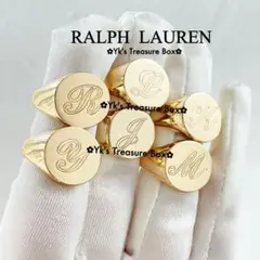 U609/RALPH LAUREN/アルファベットゴールド指輪リング