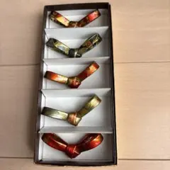 赤と金の箸置き 6個セット