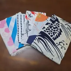 手ぬぐい　6枚セット　G　昭和　レトロ　手拭い　まとめて　リメイク