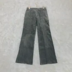 美品✨シンプルライフ ストレート デニム パンツ グレー センター 切り替えのサムネイル