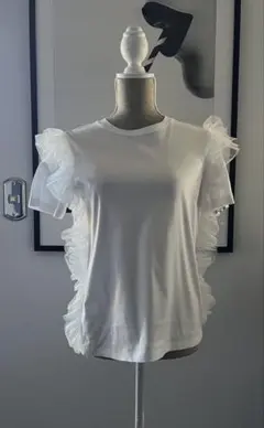 hue day to evening★Tシャツ　パール付き半袖カットソー★美品
