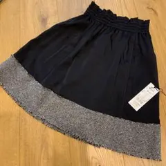 COMME CA FILLE 日本製 ブラック ファッション デザイン スカート