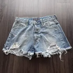 AZUL BY MOUSSY アズール ダメージデニム ショートパンツ 25