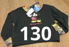 綿100 ディズニー　Disney ミッキー　トレーナー 薄手 春物　未使用新品