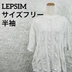 LEPSIMレプシム ホワイト レース編み 半袖トップス