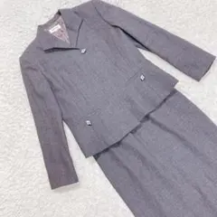 〈 STUDIO ALPHA 〉スーツ 9号 グレー ジャケット スカート