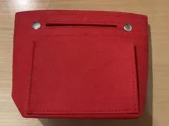 フェルトバッグインバッグ　すっきり収納　赤　レッド