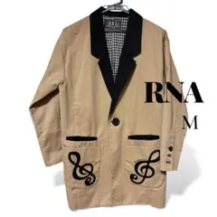 RNA ベージュ テーラードジャケット M 音符 刺繍　ジャケット キャメルのサムネイル