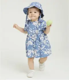 【美品】PETIT BATEAU 花柄ワンピース 24m 86cmのサムネイル