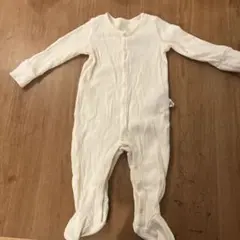 baby GAP ホワイト リブ編みロンパース（3-6ヶ月 60～70cm）