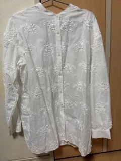 【studio clip】アソートレースシャツ　オフホワイト