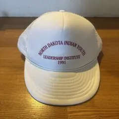 90s Otto 白　トラッカー　メッシュキャップ　赤