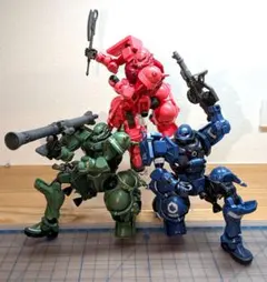 HG ザク3体セット GQuuuuuuX版 組立済　 ガンプラ まとめ売り
