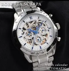 希少☆Roberta Scarpa 両面スケルトン メンズ自動巻腕時計