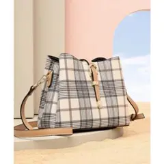 【未使用】セゾンドパピヨン MEXICAN チェック ショルダーバッグ